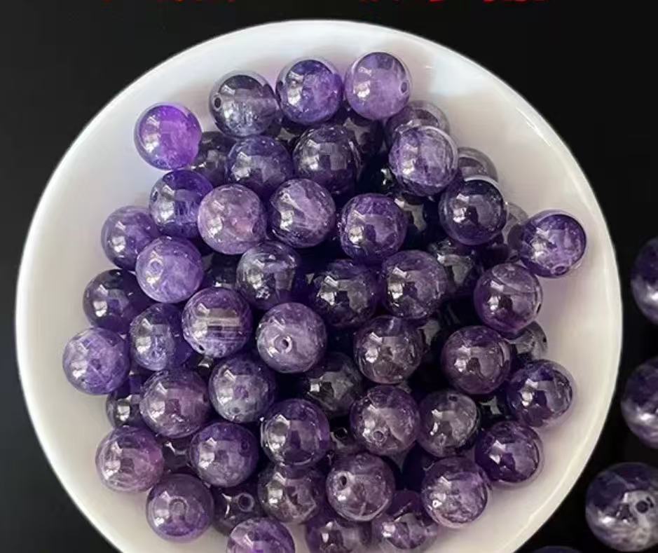 Natural Smoky Quartz Round Beads 8mm | Black Crystal Loose Beads for Jewelry Making